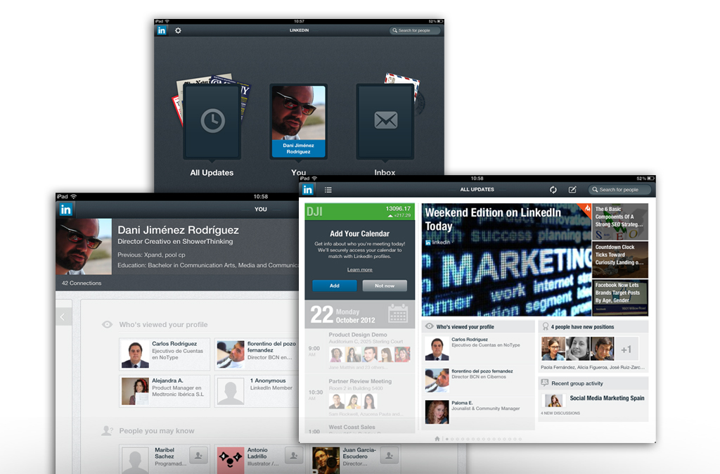 capturas linkedin ipad capturas linkedin ipad