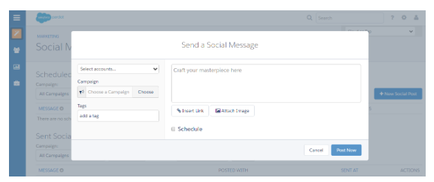Pardot Herramienta de Marketing Automation: Send a Social Message