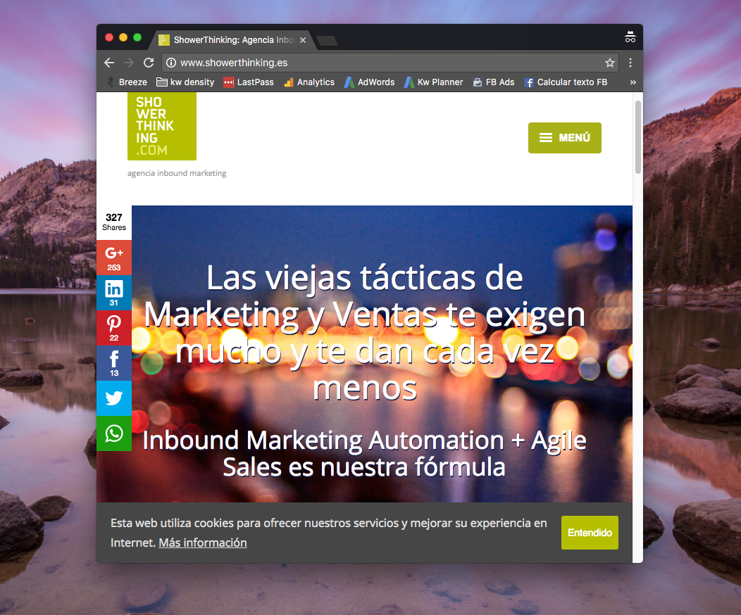 Web responsive ShowerThinking