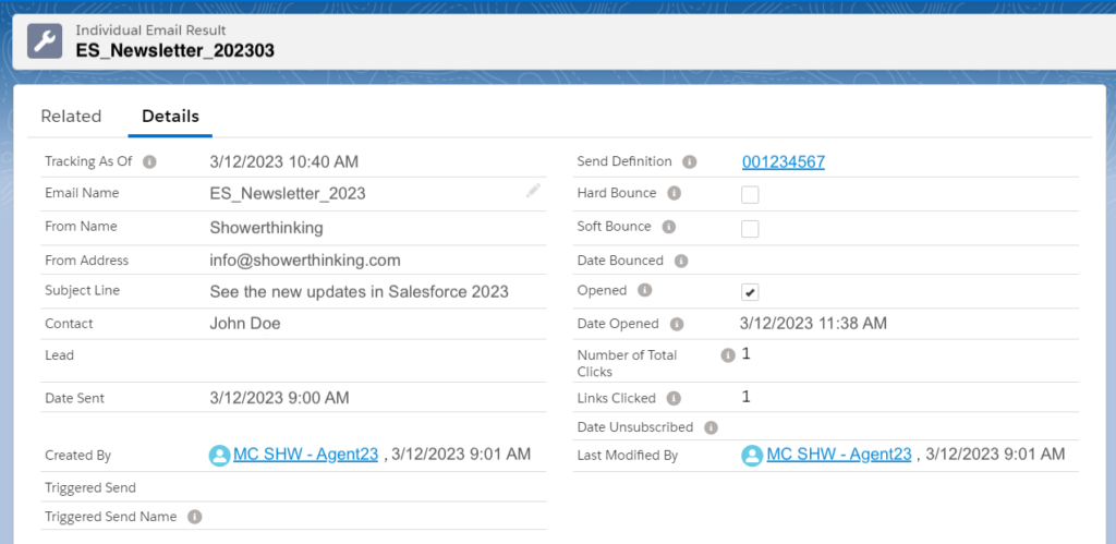 IERs registros de Contacto o Lead en Salesforce Showerthinking