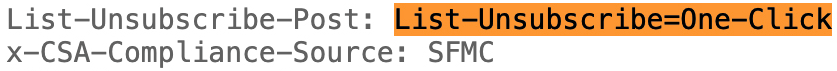 List unsucribe